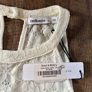 Women's red haute Dress XS White Halter Holiday Clearance